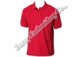 Cotton Polyester Gents Short Sleeve Red T-Shirts Polo Shirts
